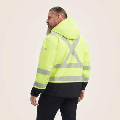 FR Hi-Vis Hooded Waterproof Jacket