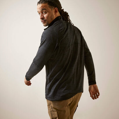 Rebar Gridwork Baselayer 1/4 Zip T-Shirt Back