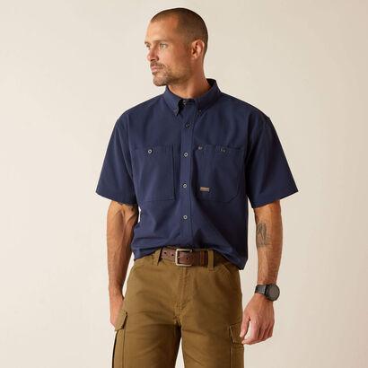 Rebar Made Tough 360 Airflow Work Shirt Front