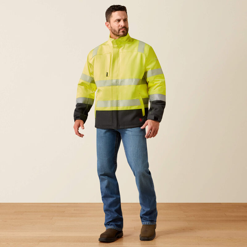 FR Hi-Vis Waterproof Insulated Jacket Full