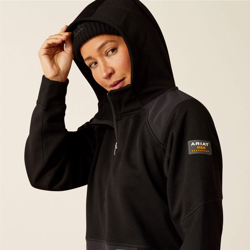 Rebar WorkTek Reinforced 1/2 Zip Hoodie Image 4 of 4