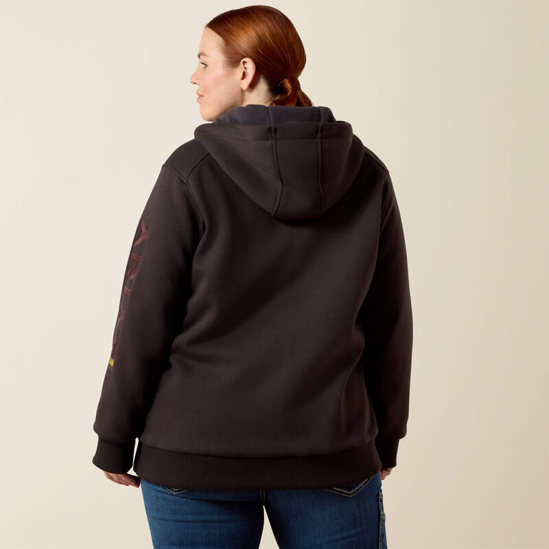 Rebar All-Weather Full Zip Hoodie Back Plus