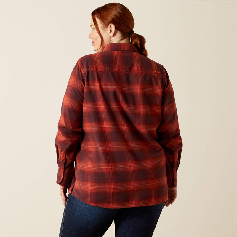 Rebar Flannel DuraStretch Work Shirt Back Plus