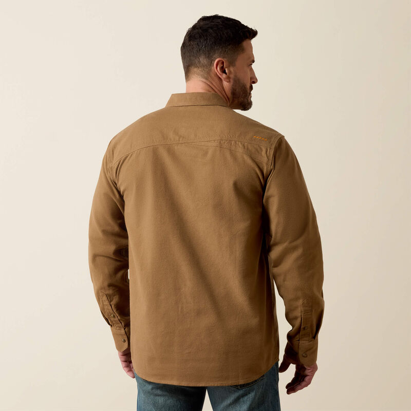 Rebar Flannel Twill Snap Work Shirt Back