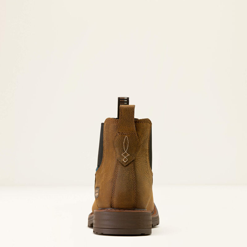 Activator Chelsea Waterproof Wide Square Toe Work Boot Heel