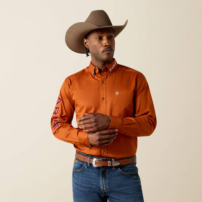 Team Logo Lightweight Twill Fitted Shirt Front