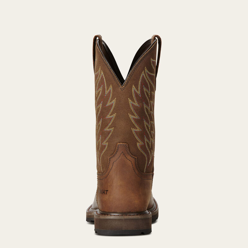 Groundbreaker Wide Square Toe Steel Toe Work Boot Heel