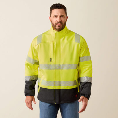 FR Hi-Vis Waterproof Insulated Jacket Front