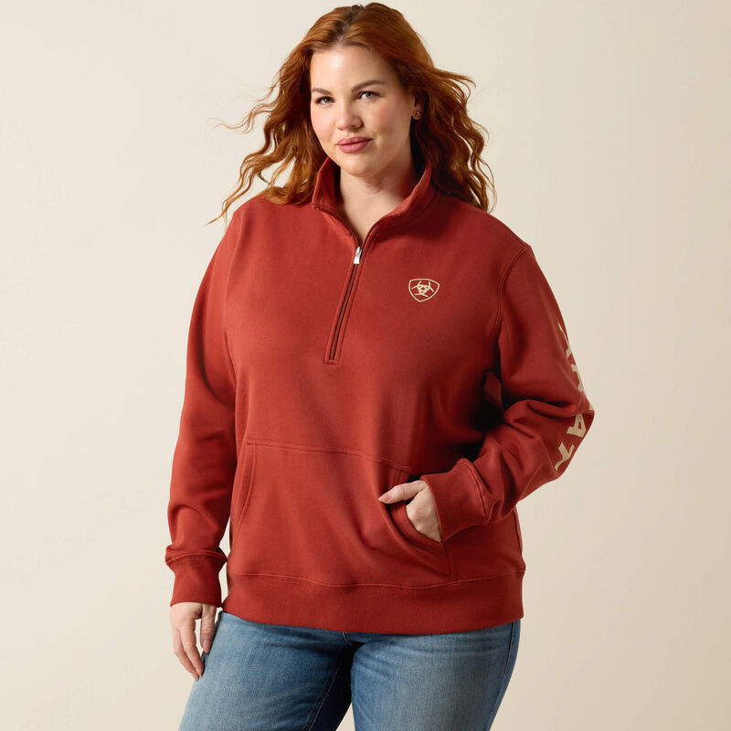 Foundation Logo 1/2 Zip Sweatshirt Front Plus